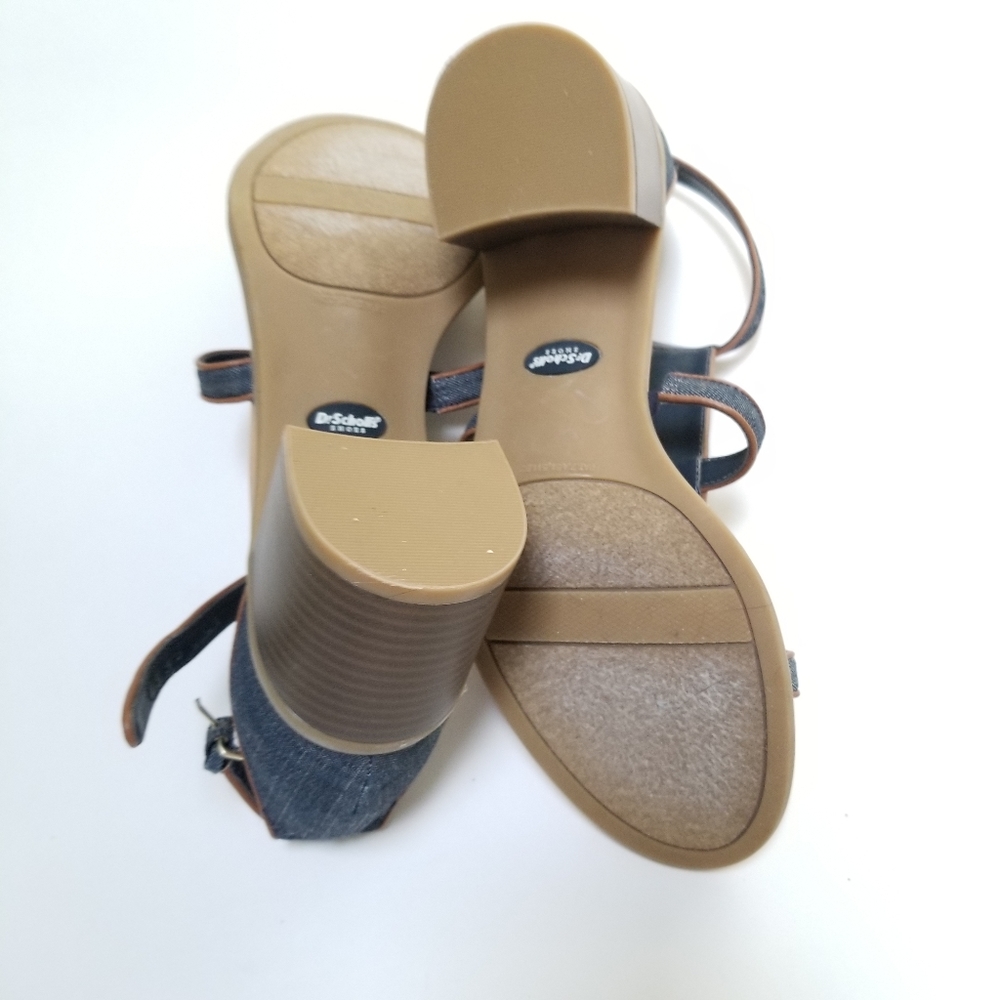 Dr Scholl's Denim Block Heel Strappy Sandal - Picture 5 of 6